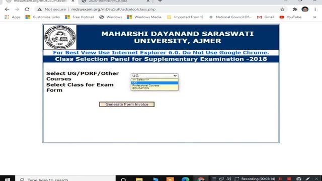 Maharshi Dayanand Saraswati University/MDSU MCA PROVISIONAL MERIT LIST 2021-22_Suppl. Exam Form 202 смотреть онлайн