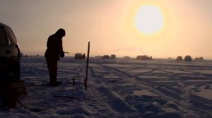 Рыбалка на Байкале на омуля 23 февраля 2023. Fishing on Lake Baikal for omul February 23, 2023