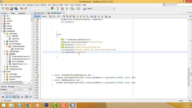 Simple Banking Project Servlet and Mysql смотреть онлайн