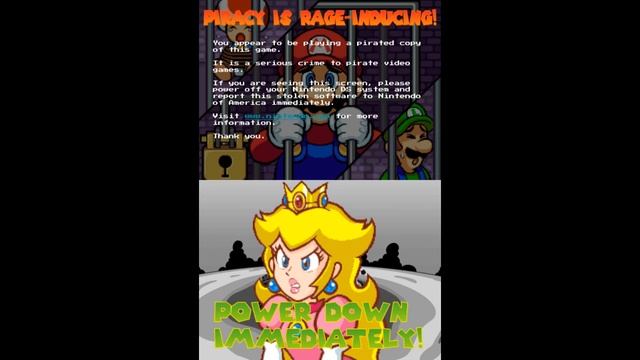 Super Princess Peach Anti-Piracy Screen (Note: Fake) смотреть онлайн