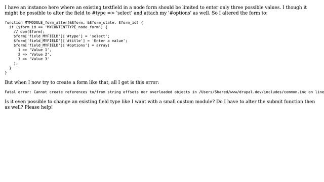 Drupal: Is it possible to change the field type in a node form afterwards? (2 Solutions!!) смотреть онлайн