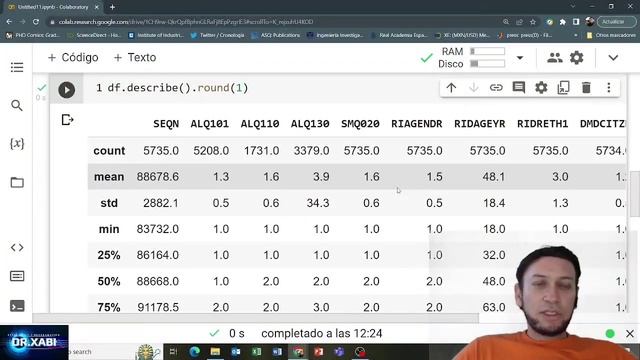 Como Realizar un Resumen Estadístico con .describe() en Python (Google Colab) смотреть онлайн