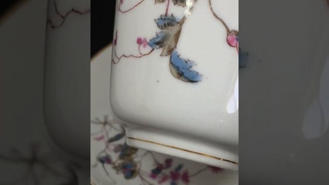 5 антикварных чайных пар 19 века. Русские фарфоровые заводы. #антиквариат #винтаж #teacup