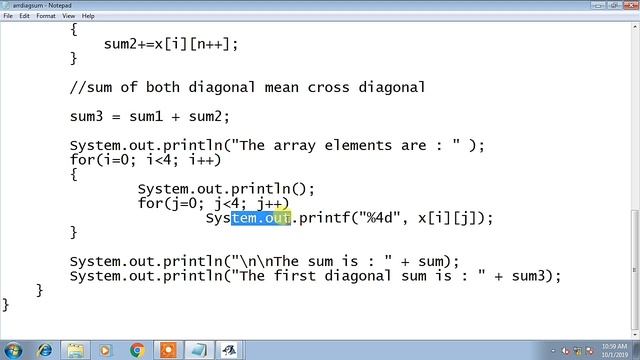 Cross Diagonal sum of matrix in JAVA | Diagonal array sum | Hindi tutorials-By Manish Kaushal | MKT смотреть онлайн