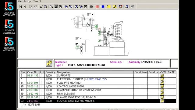 Каталог для подбора запчастей Liebherr Либхер