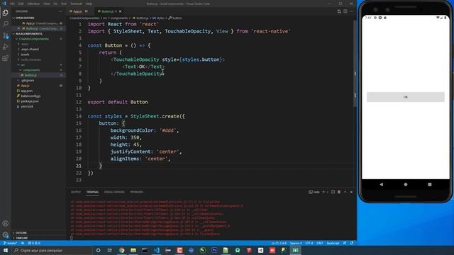 Aprenda React Native #27 - Criando um componente Button personalizado смотреть онлайн