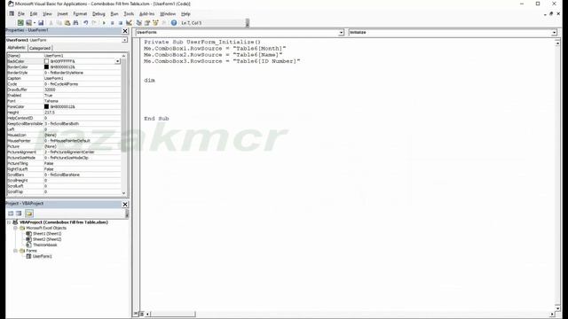Excel Combobox Fill From Table Userform Excel VBA смотреть онлайн