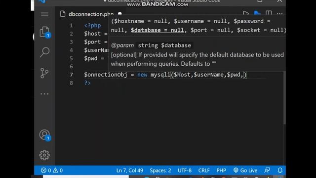 Creating MY SQL database connection through PHP смотреть онлайн