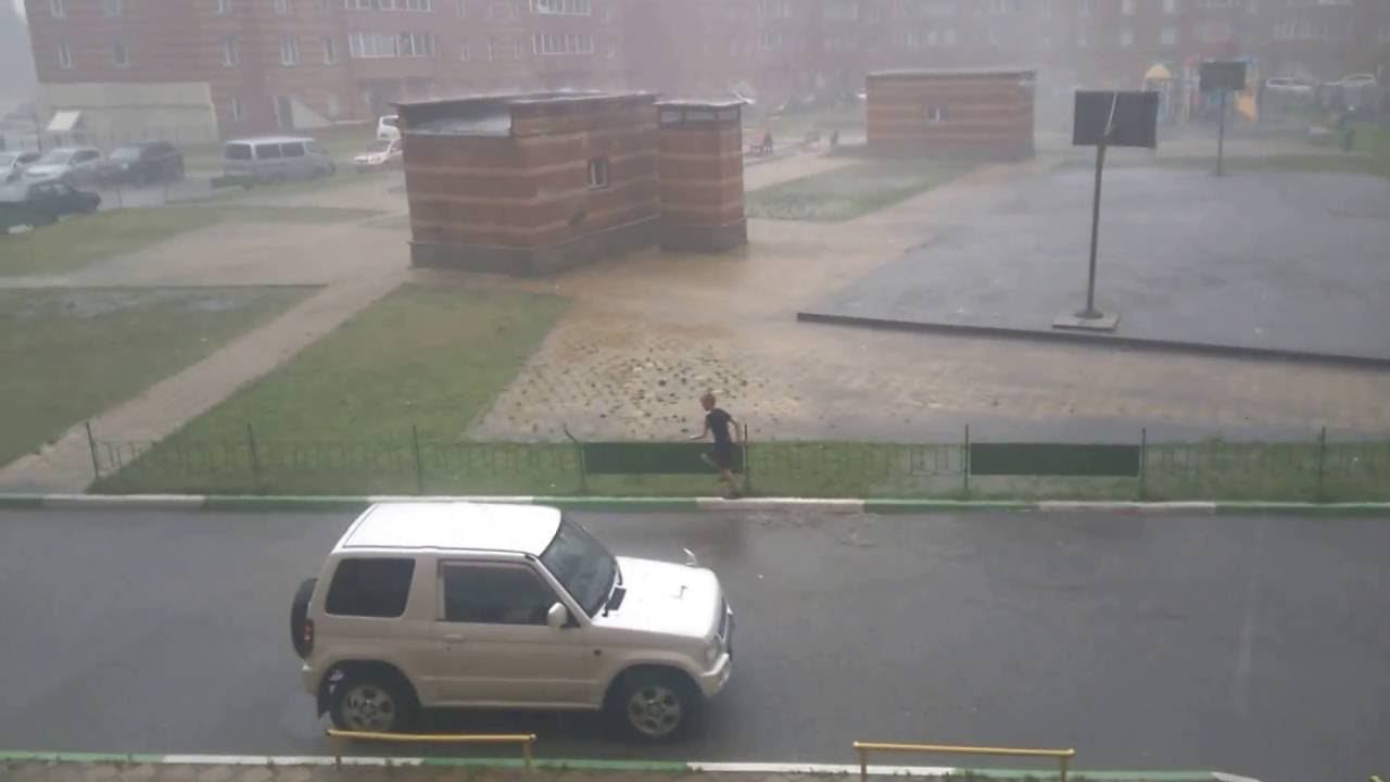 2016 07 04 Новосибирск. Дождь на Весеннем микрорайоне смотреть онлайн