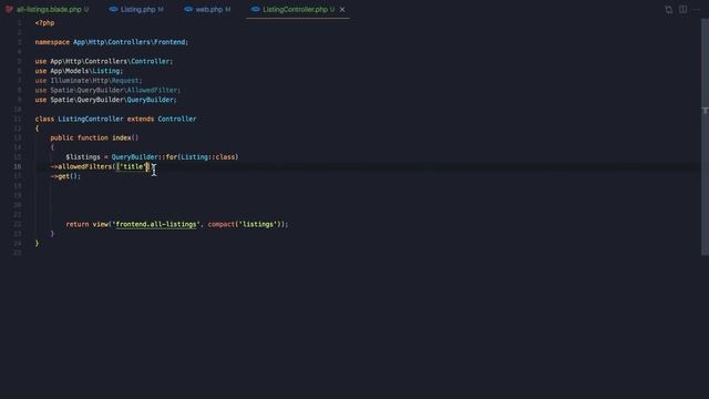 How to Make Classified Website with Laravel 8 - #33 Filter Listings with Query Builder from Spatie смотреть онлайн