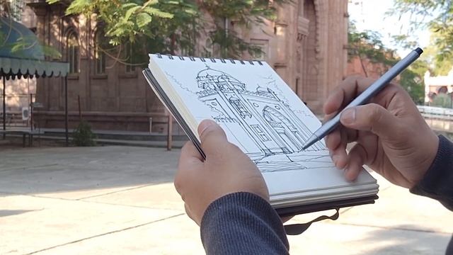 LIVE SKETCHING Architecture - TIMELAPSE and PROCESS смотреть онлайн