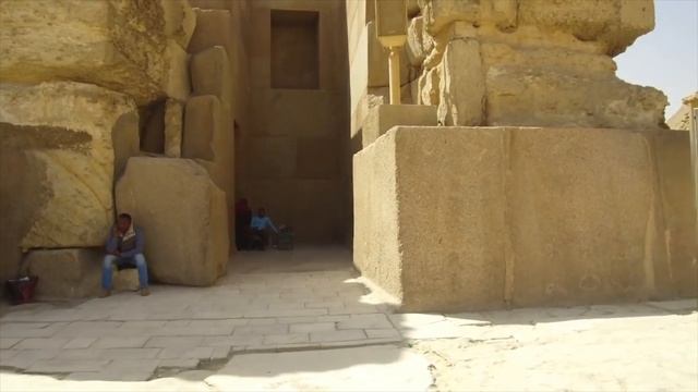 The Megalithic Valley Temple And Great Sphinx At The Giza Plateau In Egypt