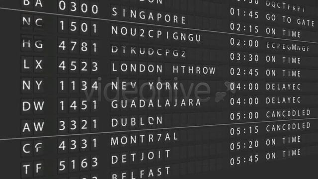 After Effects Template : Airport Departure Board смотреть онлайн