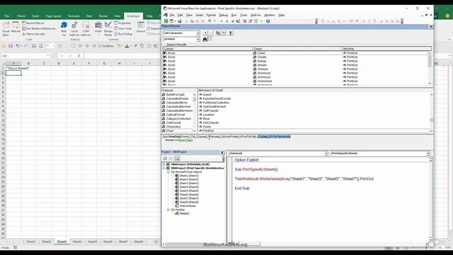 Create a Macro to Print Specific Worksheets | Excel VBA Tutorial смотреть онлайн