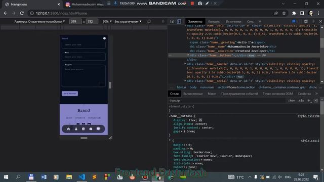 html css javascript yordamida adaptive portfolio web sayt yaratish (treyler). To'liq video tez kund смотреть онлайн