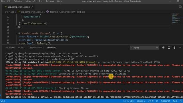 Part 3: How to run angular unit test cases | Angular unit test case Tutorials with Jasmine & Karma смотреть онлайн