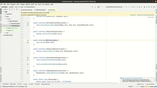 Anonymous Class in Java using Android Studio - Lesson for begginers смотреть онлайн