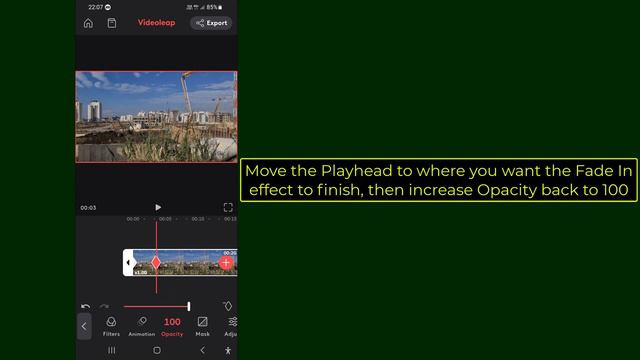How To Fade-In And Fade-Out A Video In Videoleap App | Videoleap Tutorial