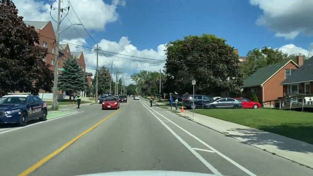 Driving Around Waterloo Downtown, University Of Waterloo And Laurier University Ontario Canada