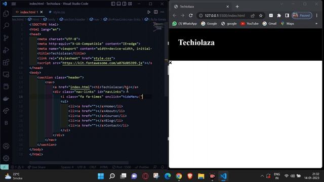 Responsive Navigation Bar using HTML, CSS & JavaScript | ASMR Programming - No Talking смотреть онлайн