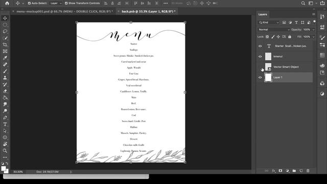 Menu Mockup смотреть онлайн