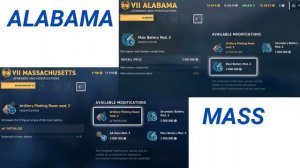 Alabama vs Massachusetts | World of Warships: Legends PS4 XBOX | VERSUS - Which is better? + Builds