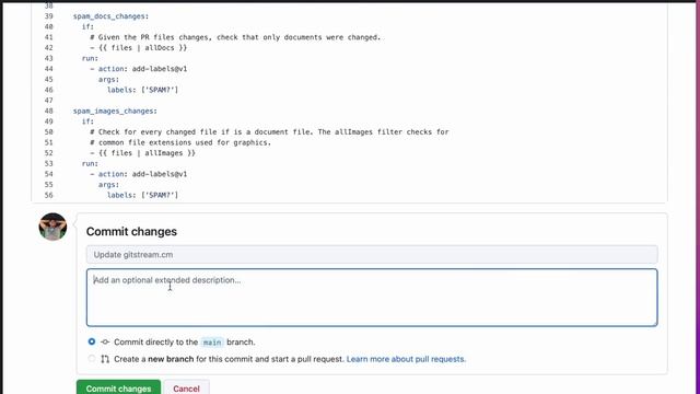 Replacing the default gitstream.cm file with the special hacktoberfest spam filter смотреть онлайн