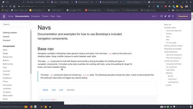 5 Navigation Menus in Bootstrap 4 - Introduction to Bootstrap 4 смотреть онлайн