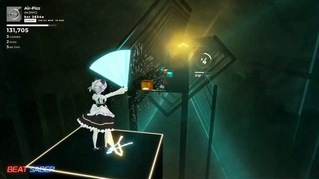 【BeatSaber】Air-Pizz (ひぐらしのなく頃に)【低スペックPCとOculus Quest 2だけでトラッキング】 смотреть онлайн