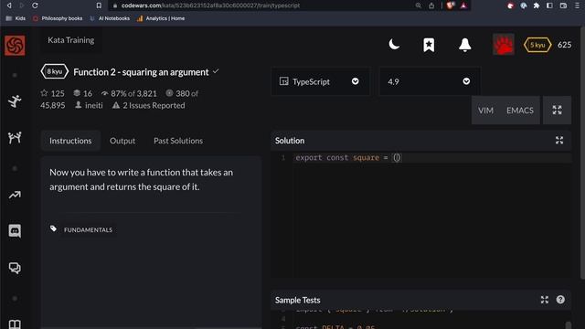 Codewars - Typescript - Squaring an argument смотреть онлайн