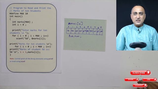 63 HINDI Reading and Printing from Single Dimension Arrays смотреть онлайн