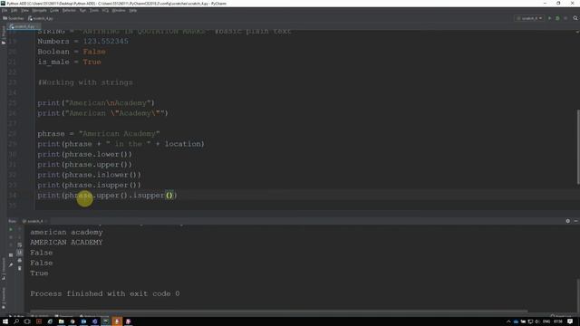 ADD 1003 Python: working with Strings смотреть онлайн