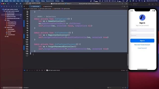 User Login with NodeJS or Firebase: Part 3 - UIKit Swift 5 Xcode смотреть онлайн