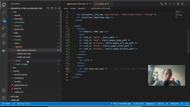 Ruby on Rails #78 Semantic HTML in Rails смотреть онлайн