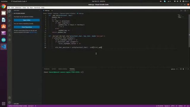 Vigenère Cipher In Python смотреть онлайн