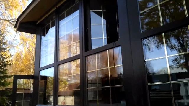 Остекление тамбура к коттеджу. Дорогие рамы и монтаж. Утепленная веранда с теплым полом. смотреть онлайн