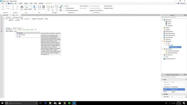How to make a regeneration script in roblox! смотреть онлайн