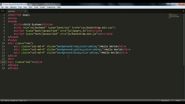 Bootstrap Tutorial in Hindi - 3 || Grid System and Container смотреть онлайн