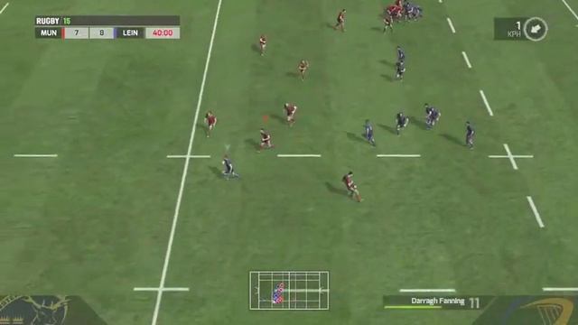 Rugby 15 Gameplay Leinster Vs Munster (Side-View)