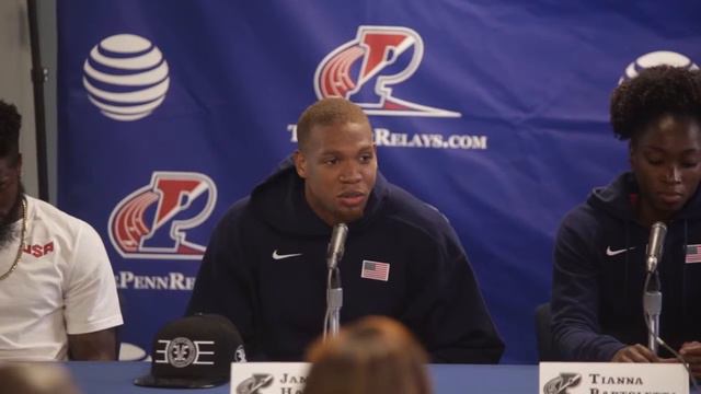 Mike Rogers, Tiana Bartoletta, James Harris, Brycen Spratling | Penn Relays Press Conference смотреть онлайн