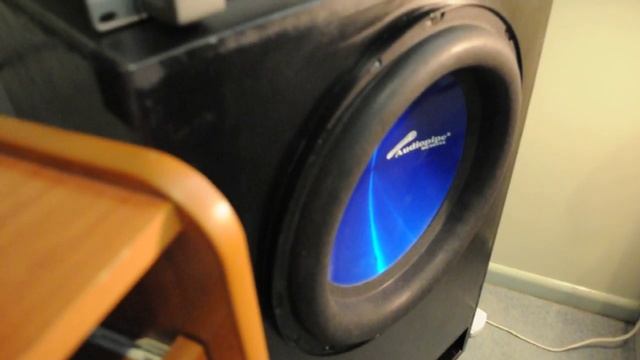 Audiopipe 15" 1000w RMS subwoofer excursion in custom box - for my room! смотреть онлайн