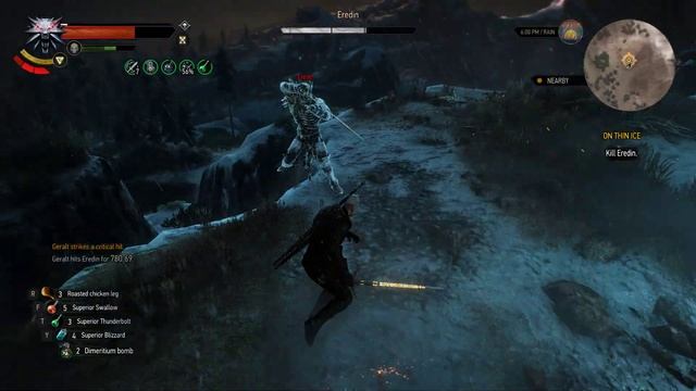 Eredin Boss Fight (New Game+ Death March) | The Witcher 3 Wild Hunt смотреть онлайн