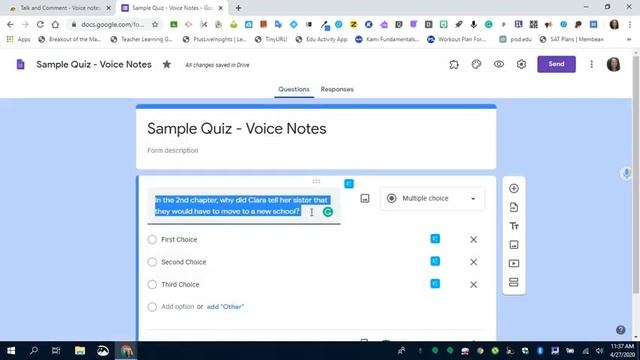 Voice Notes in Google Forms смотреть онлайн