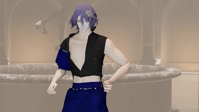 {MMD Blender}ATEEZ/wonderland{honkai star rail/Dr. Ratio}cloth simulation смотреть онлайн