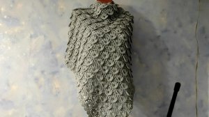Оригинальная шаль крючком. Шаль для начинаюих.