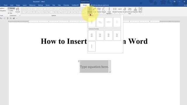 How to Insert Fraction in Word смотреть онлайн