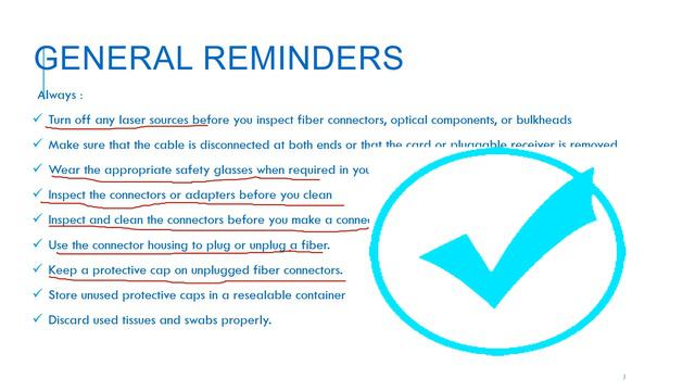 Fiber Connector Cleaning Practices