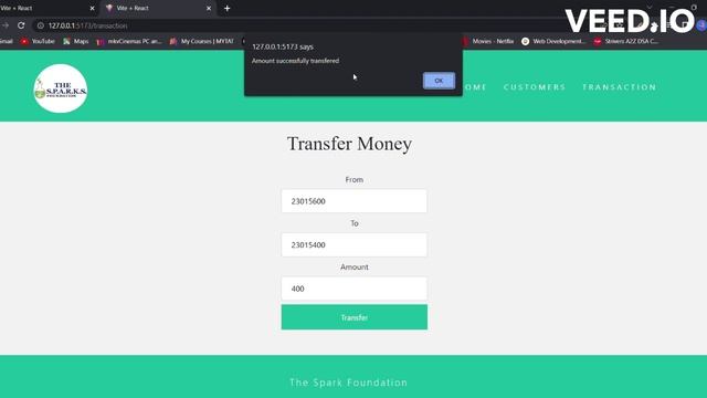 Task #1 | Basic Banking System | The Sparks Foundation | Web Development Internship | #GRIPMARCH23 смотреть онлайн