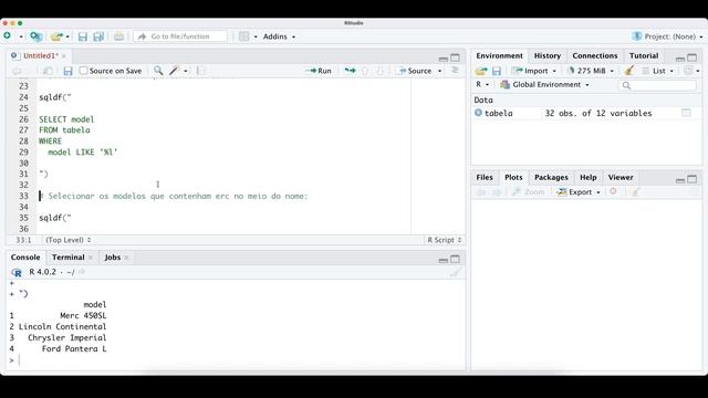 Filtrar com operador LIKE e caracteres coringas [#3 SQL no R em 3 minutos] смотреть онлайн