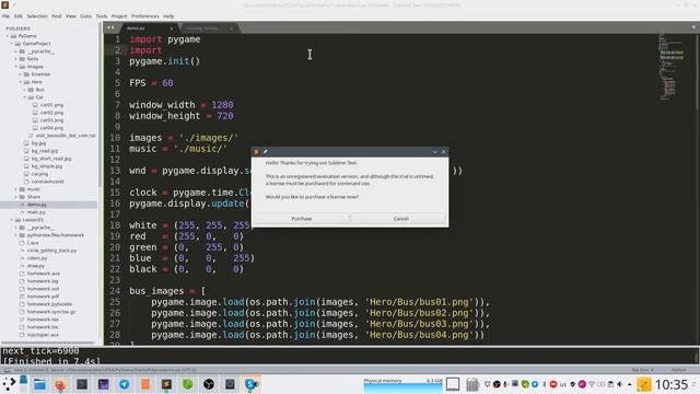 PyGame. Создание игры #1. Движение машинки смотреть онлайн